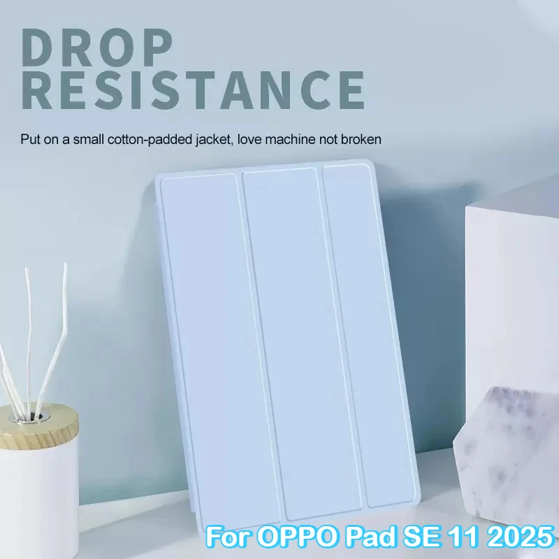 

Кожаный смарт-чехол для OPPO Pad SE 11 2025 Pad 2 3 11,61 Air 2 Neo 11.4 Air10.36 Мягкий официальный силиконовый противоударный защитный чехол