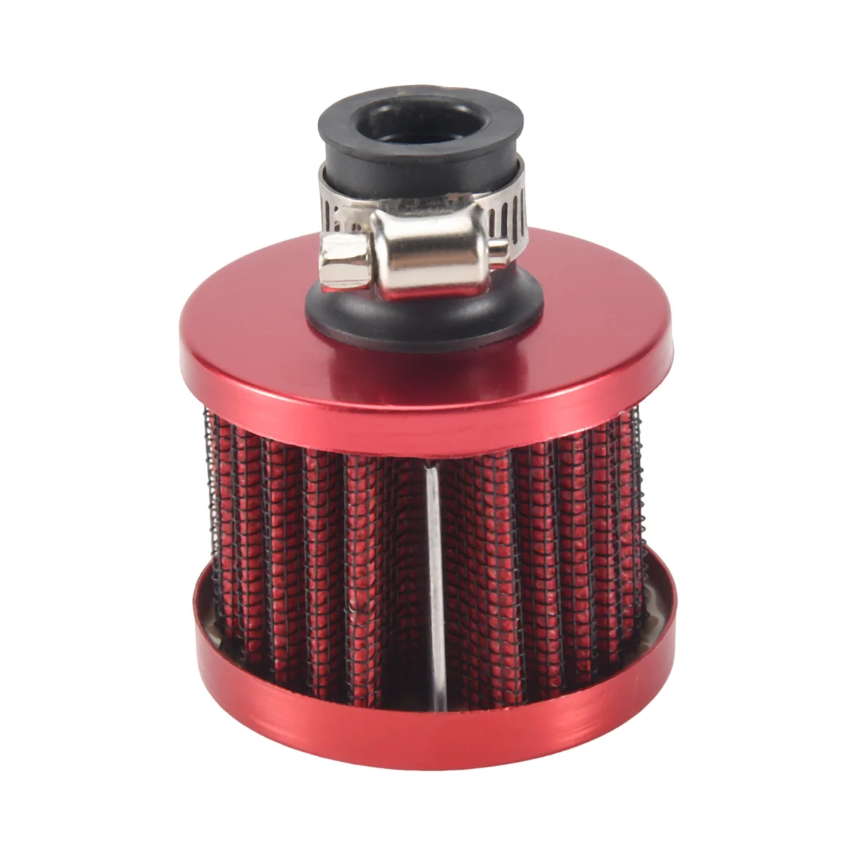 13mm Oil Mini Breather Cold Air Filter Fuel Crankcase Engine for Car Color:Silver