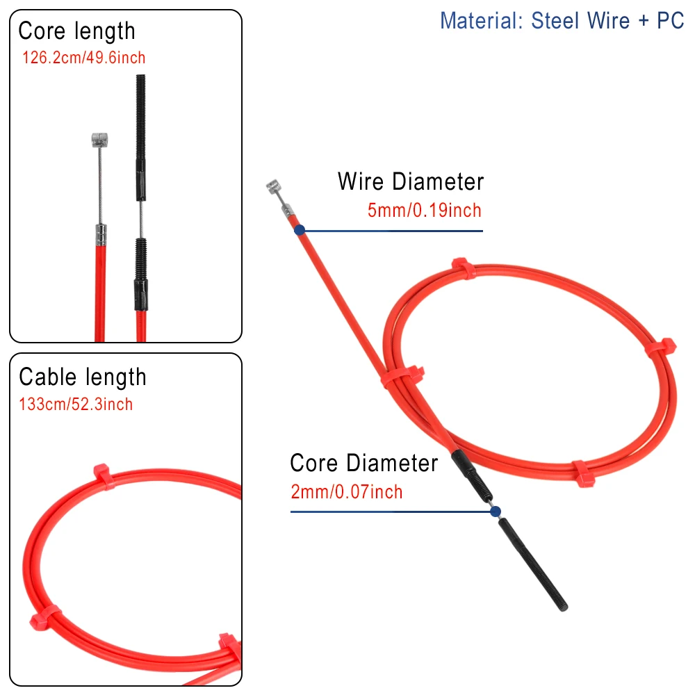 Drum Brake Cable Wire for Xiaomi Electric Scooter 4 Lite 2nd Gen Brake Wire Repair Parts Replacement Accessories