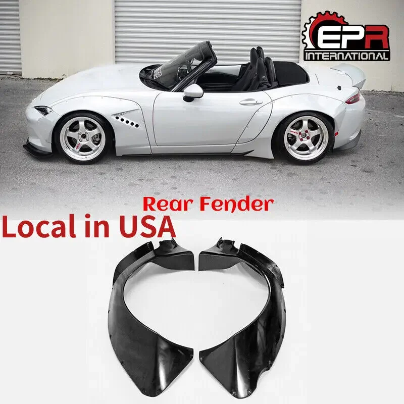 (Local in USA) For Mazda MX5 ND5RC Miata Roadster RB Style 4Pcs FRP unpainted Rear Fender Mudguards parts