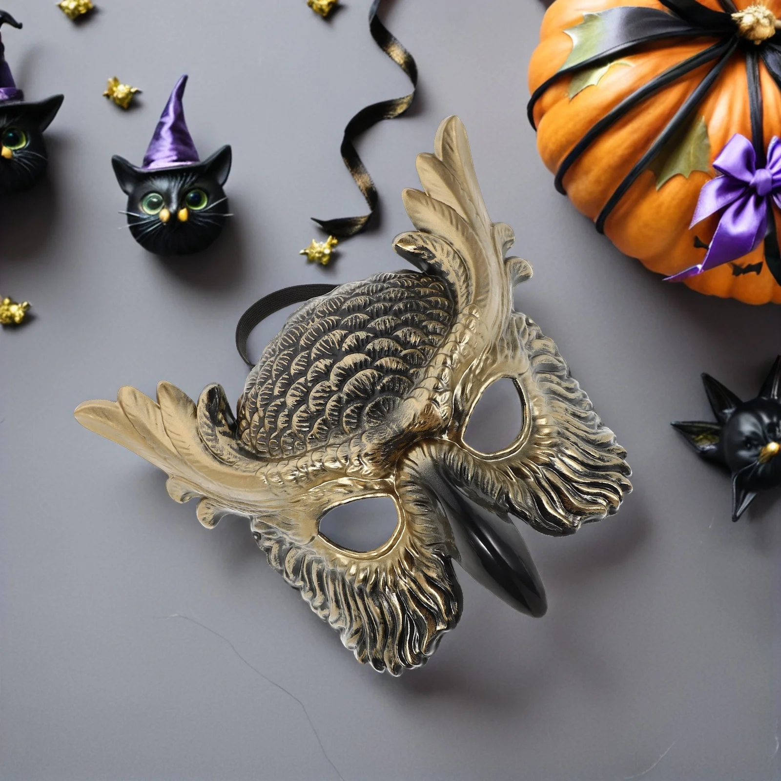 

Owl Mask Animal Head Masks for Adults Carnival Prom Costume Masquerade Pp Plastic Bird Halloween Face Miss Women Cosplay
