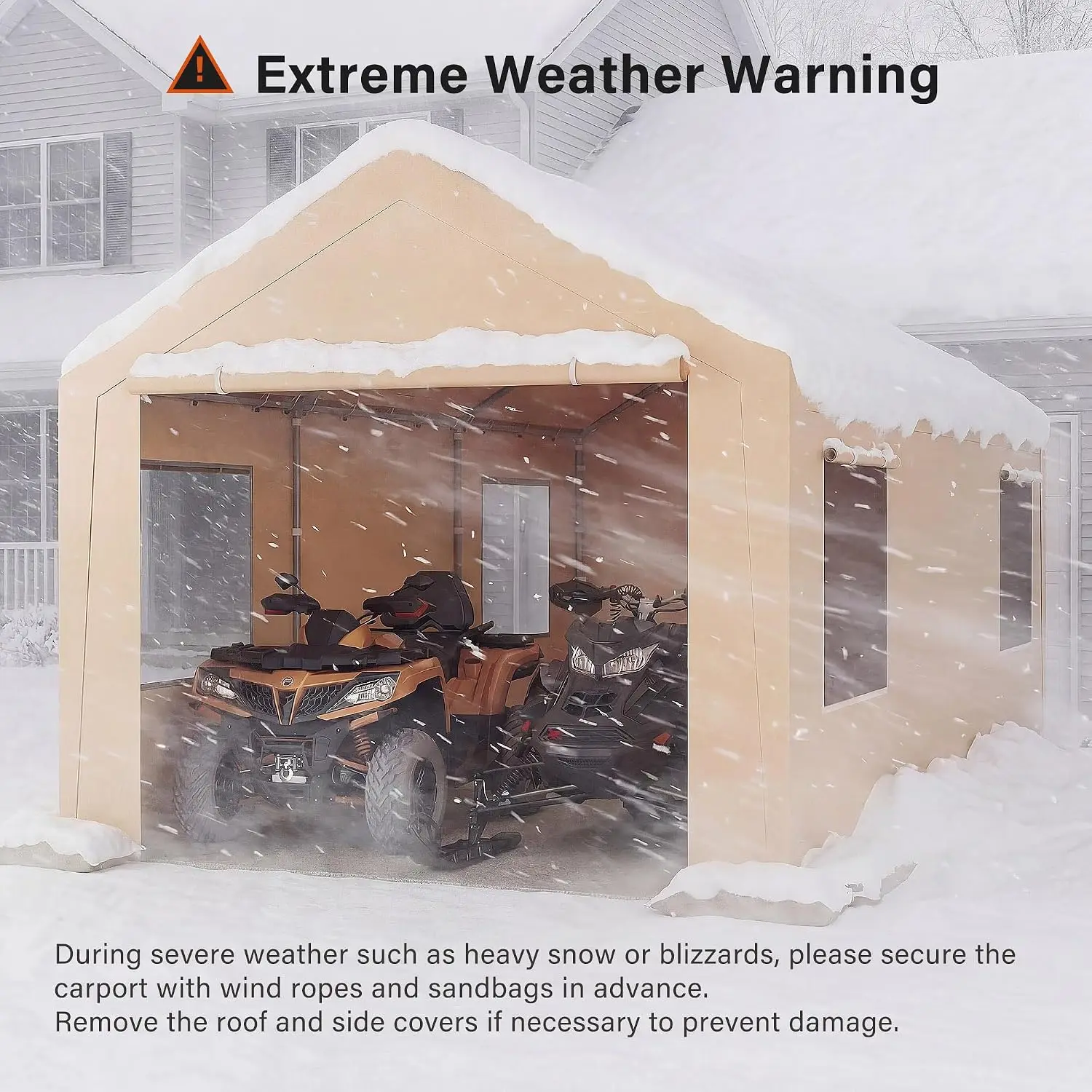 10x20FT Portable Carport, Heavy-Duty Outdoor Car Shelter with Removable Sidewalls, Doors & Ventilated Roll-Up Windows