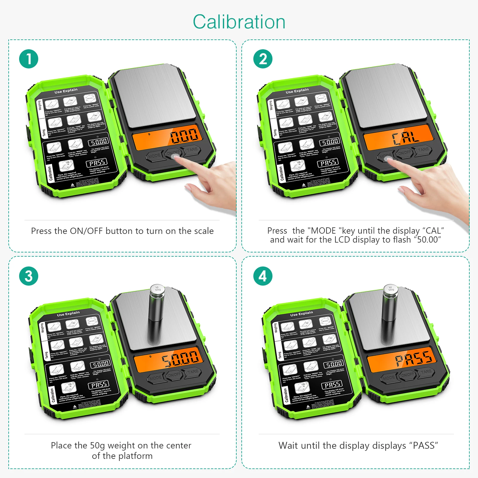 Digital Scale 200g/0.01g Portable Mini Electronic Scale Precision Professional Scales Pocket Scale With 50g Calibration Weights