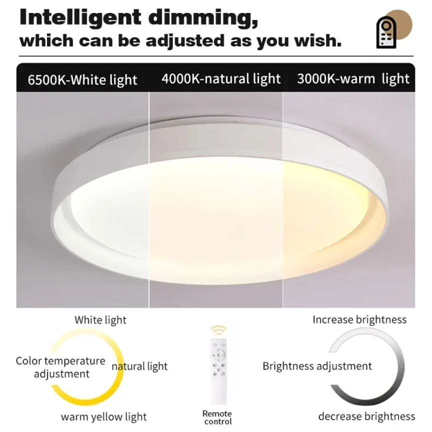 حار بيع الخشب الحبوب LED ضوء السقف 51 سنتيمتر الجوز غرفة المعيشة غرفة نوم التحكم عن بعد يعتم المنزل مصباح السقف حجم كبير #4