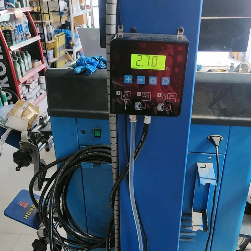 High Precision Digital Tire Inflation Gauge Fully Automatic Wall Mounted Air Pump For Car Tire Pressure Checking And Inflation