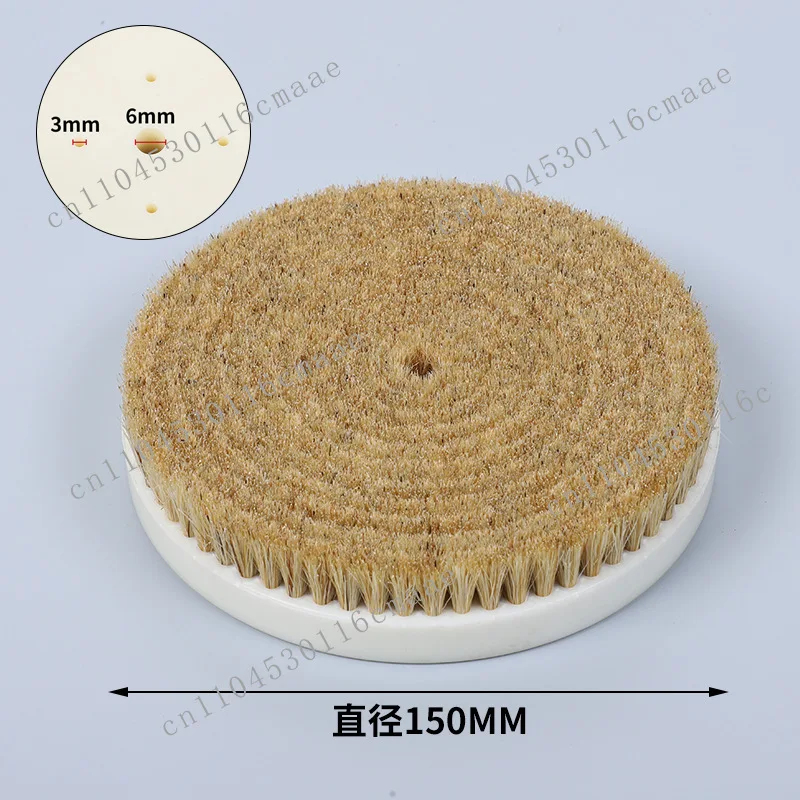 Industrial disc brush Polished nylon hard bristle brush Round PVC board hair planting dust nano bristle bristle disc brush