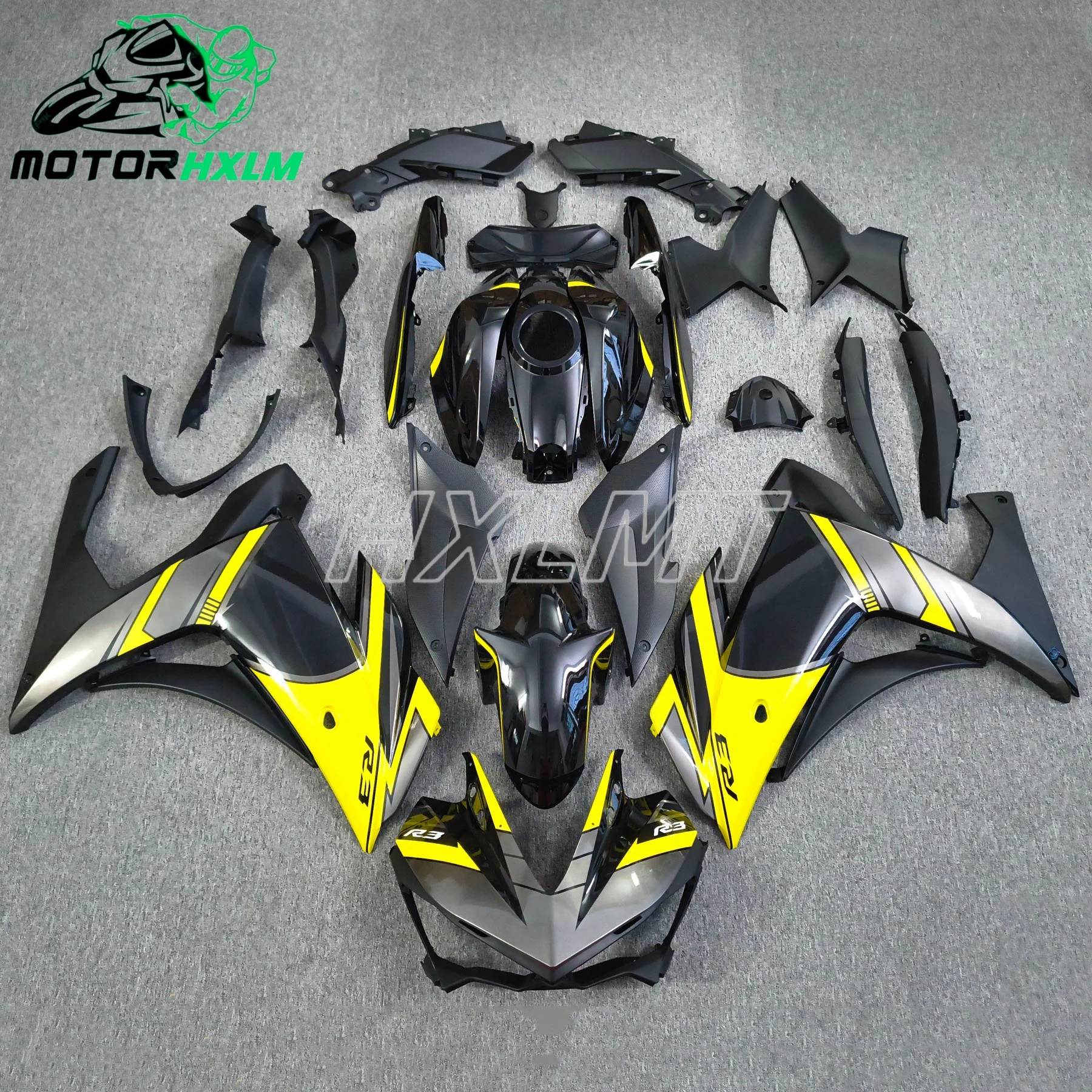 Motorcycle Fairings Kit Fit For YAMAHA YZF-R3 YZF-R25 2015 2016 2017 2018 ABS Plastic Bodywork Set Custom Black White