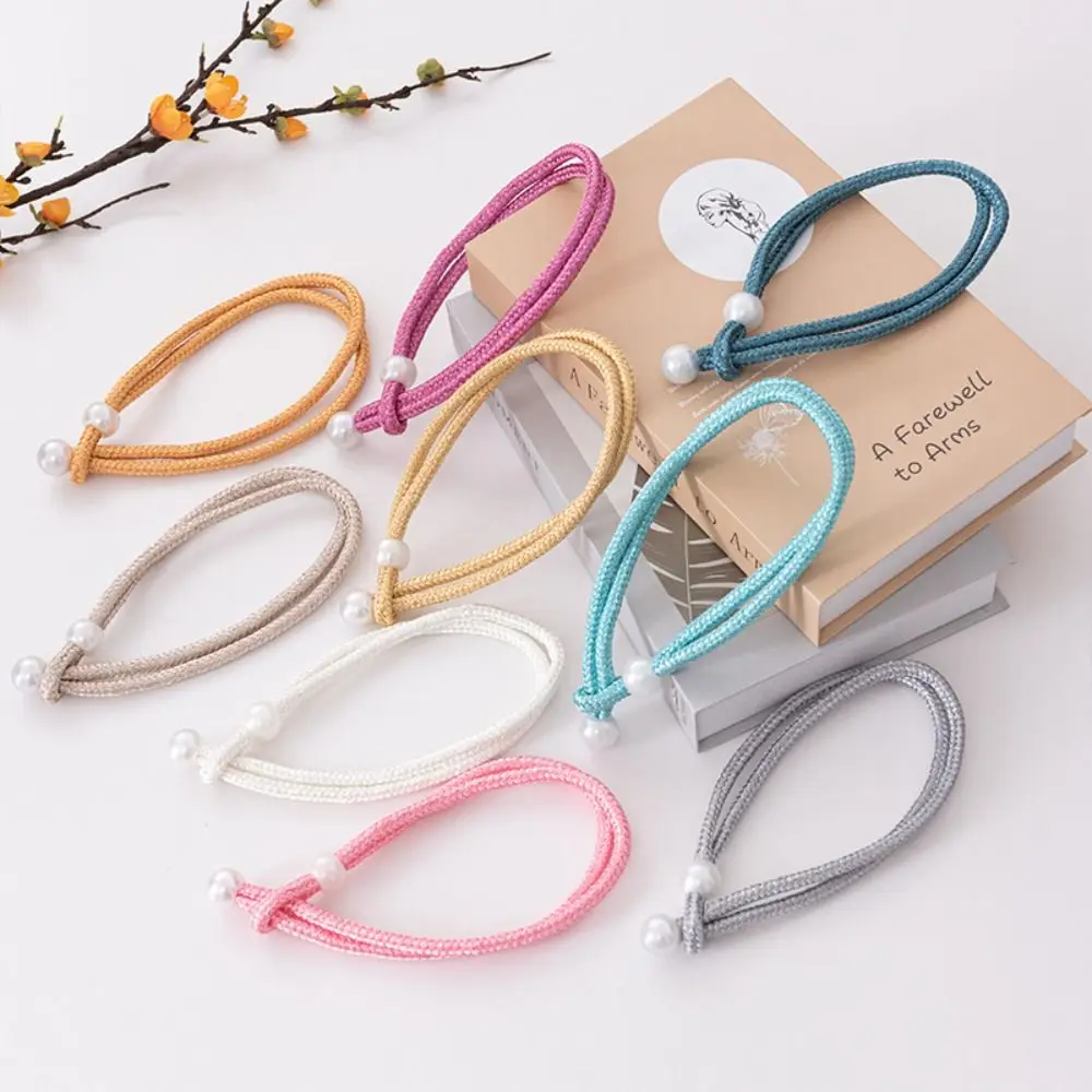 Small Pearl Pearl Curtain Clip With Strap Adjust Length Freely Curtain Holders Installation-free Exquisite Pearl Rope Home