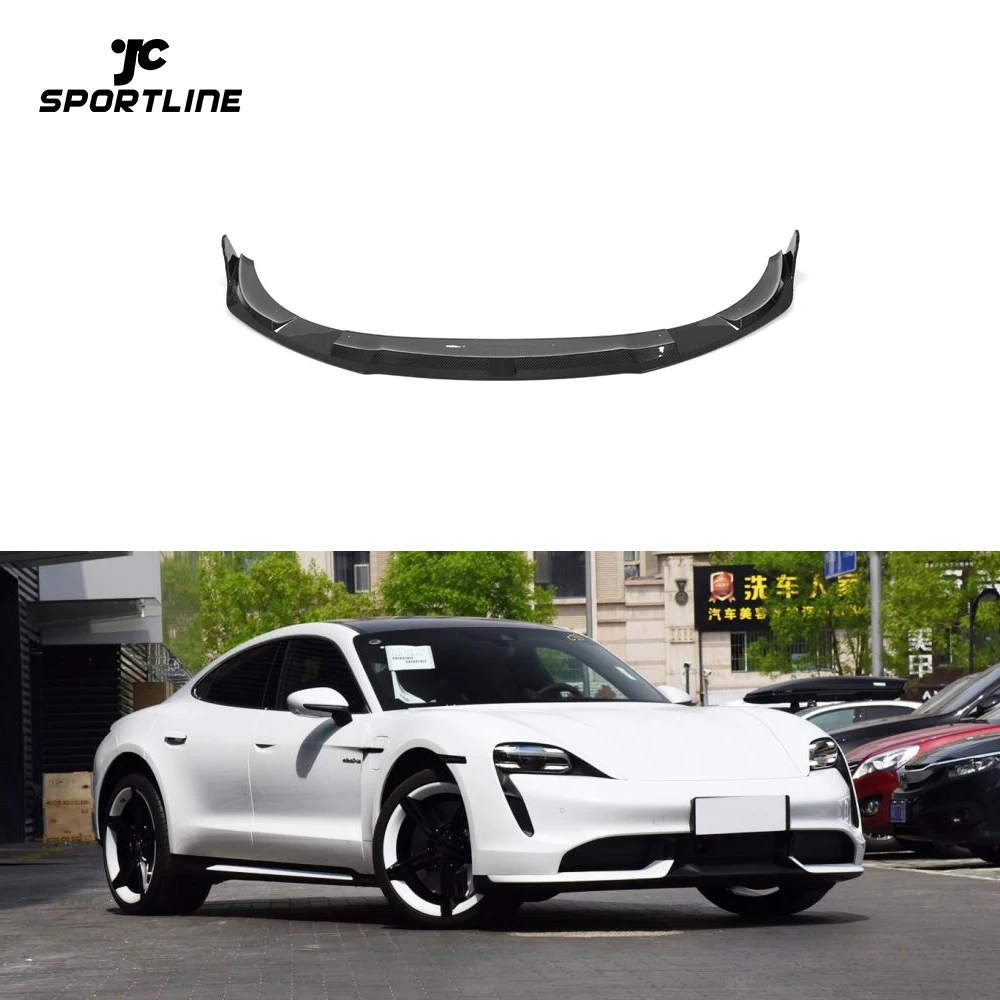 

Dry Carbon Fiber Front Splitter Lip For Porsche Taycan Turbo Sedan 4-Door ELECTRIC 2019-2020