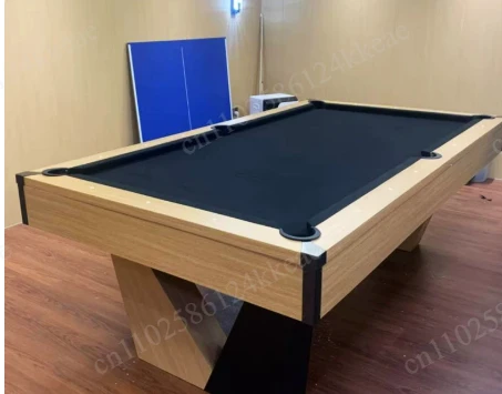 4-in-1 Multi Game Pool Table, Indoor Household Multi-functional Table, 2-in-1 American Black Eight Billiard & Table Tennis Game