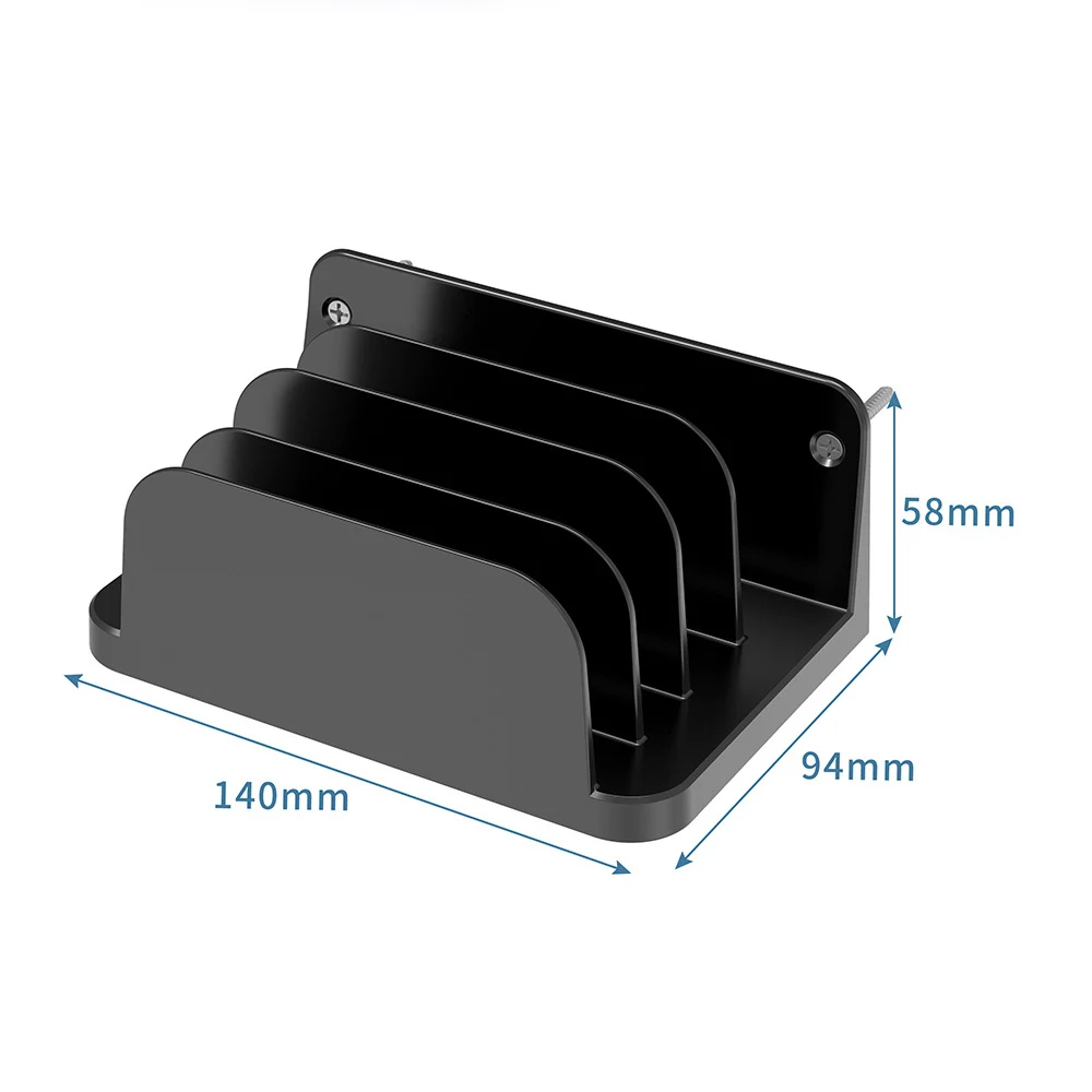Multi-functional 4-Slot Phone Holder Wall Mount Bracket for E-book Tablet  For Xiaom For Huawei