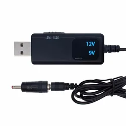 USB Boost Converter DC 5V to 9V 12V USB Step-up Converter Cable + 3.5x1.35mm Connecter For Power Supply/Charger/Power Converter