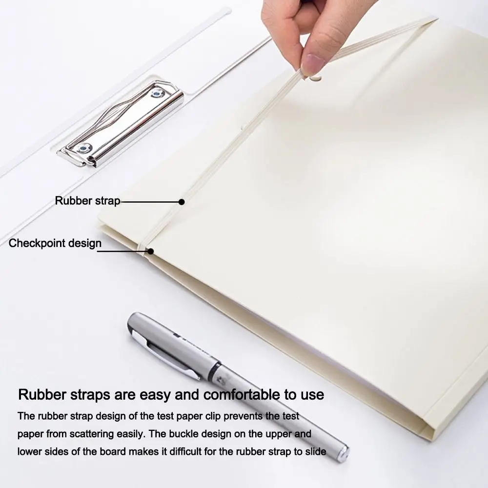 

New Strap Desig A3 File Folder Multifunction Waterproof Exam Paper Storage Clip Classification Organizer School Office