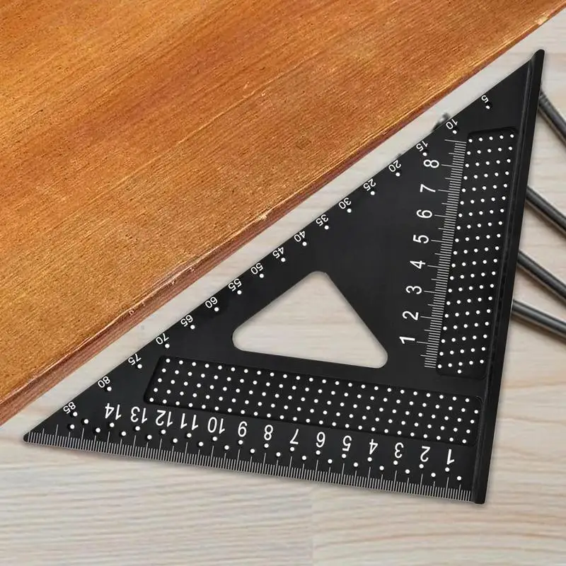Metal Ruler Triangle Ruler Carpenter Tools Multipurpose Double Scale Measuring Tool Precision Speed Square For Woodworking