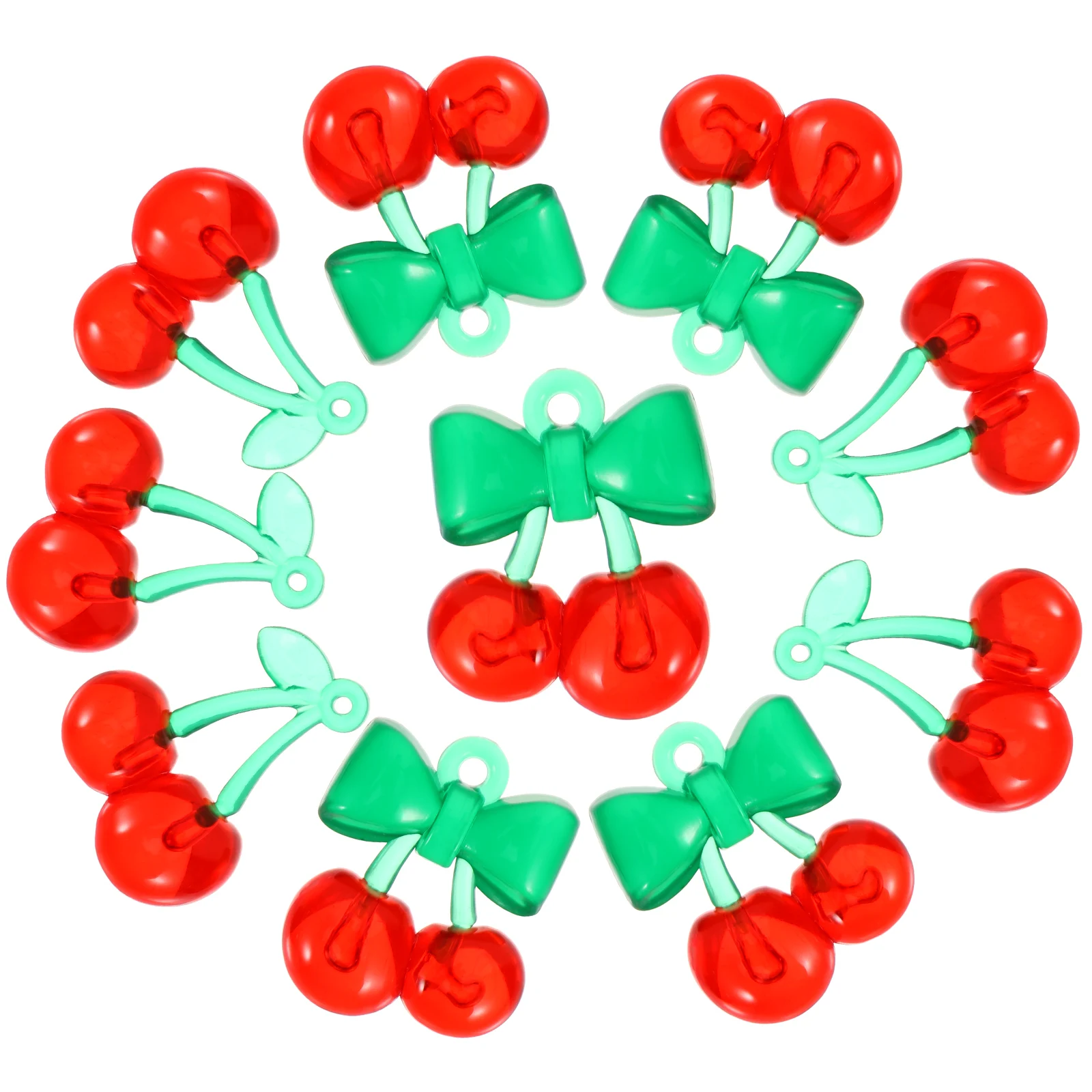 

10 шт., акриловые подвески с вишней, маленькие стильные подвески с фруктами для DIY, ожерелье, браслет, аксессуары для волос, подвеска с вишней