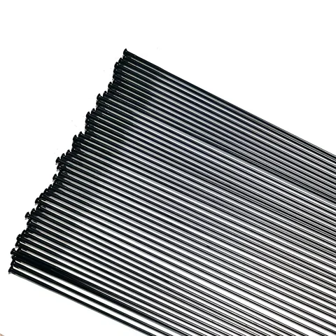12Pcs Super Light Pillar PSR TB2015 Bicycle Spokes 14G Round Straight Pull Rays Stainless Steel Black Triple Butted Bike Parts