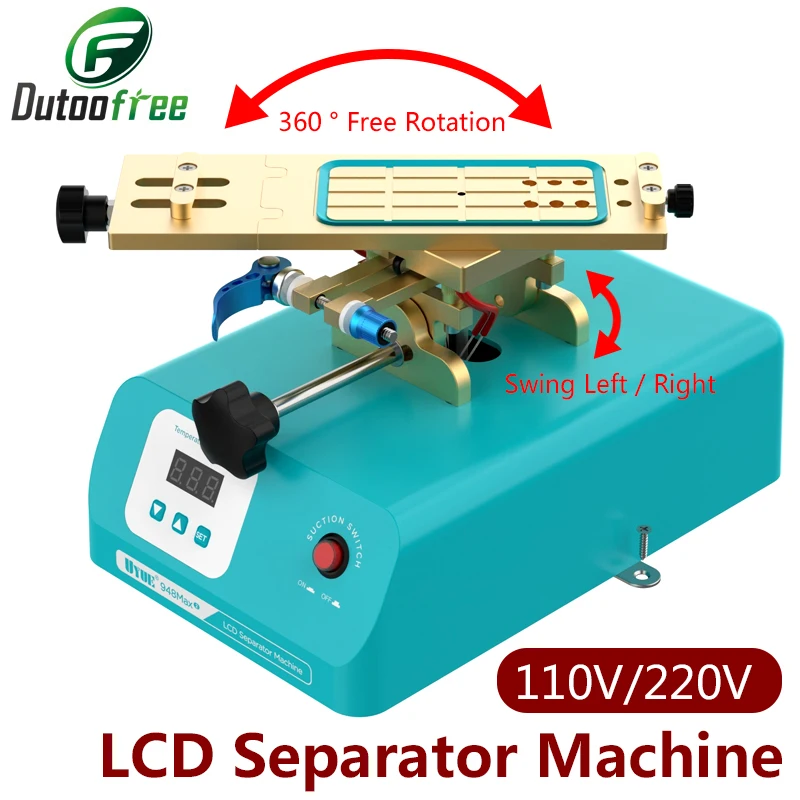 110V/220V 3 in 1 separatore schermo macchina rotante LCD vetro Touch per iPhone separatore schermo curvo riparazione di separazione rapida