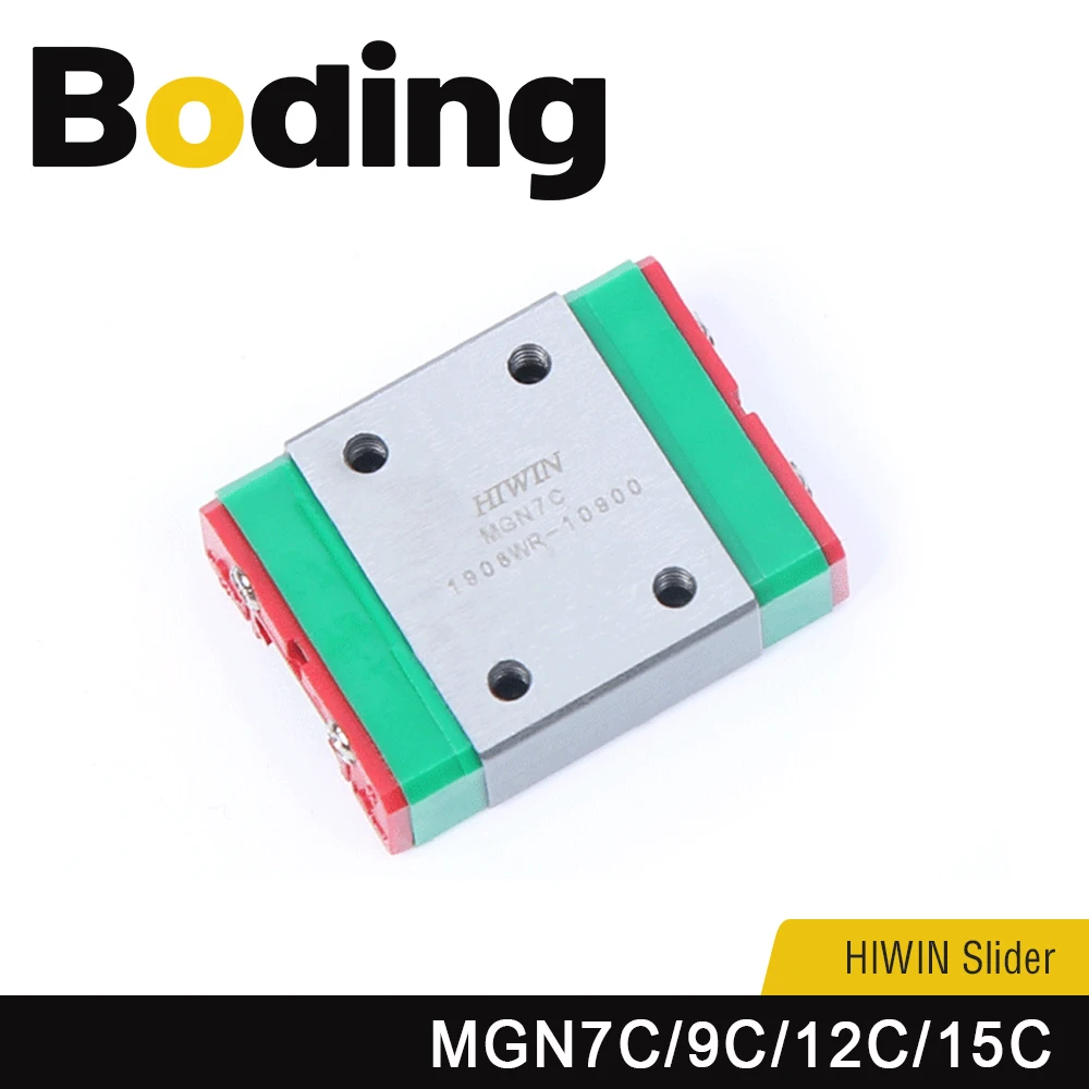 

Boding Hiwin Linear Guide Slider Block MGN7C MGN9C MGN12C MGN15C Grease Nipple Linear Rail Bearing For CNC Router