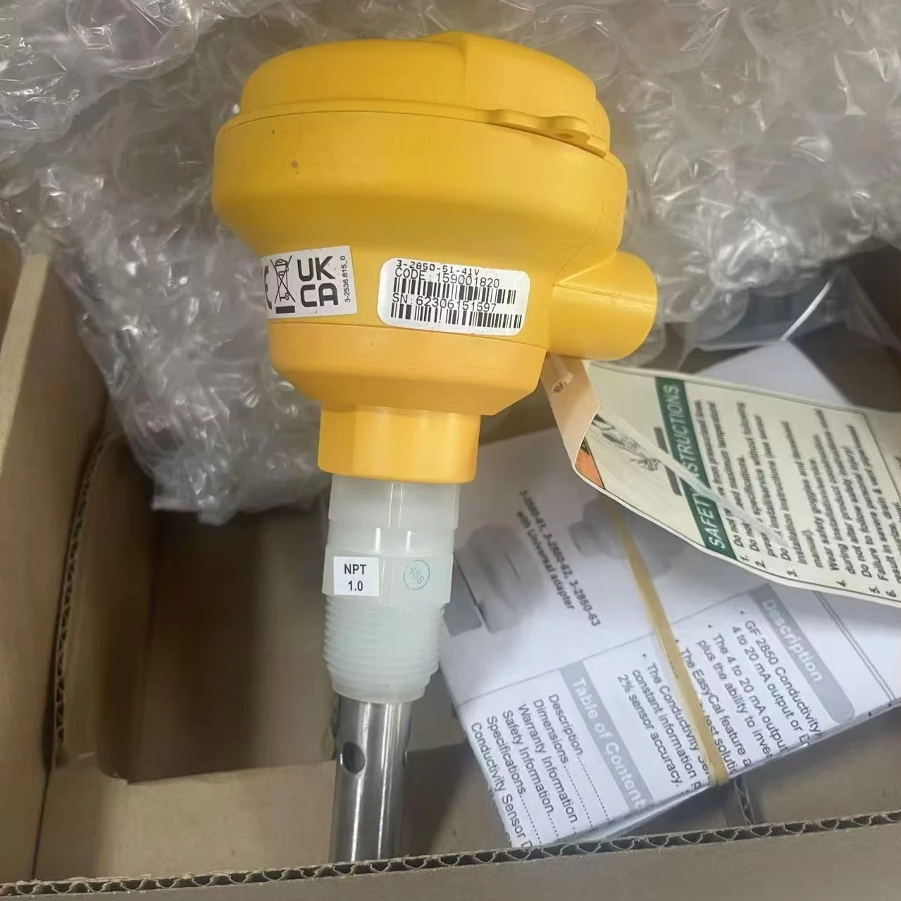 

Код заказа датчика проводимости/противления GF Signet 2850. 159001826