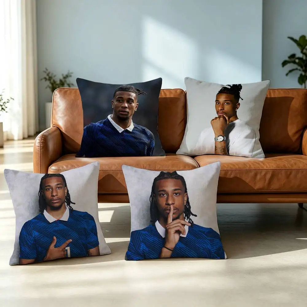 Michael-S Olise-E 11 Football Square Double-Sided printed Pillow Case Bedroom Bedside Pillow Sofa Cushion Cover Gift