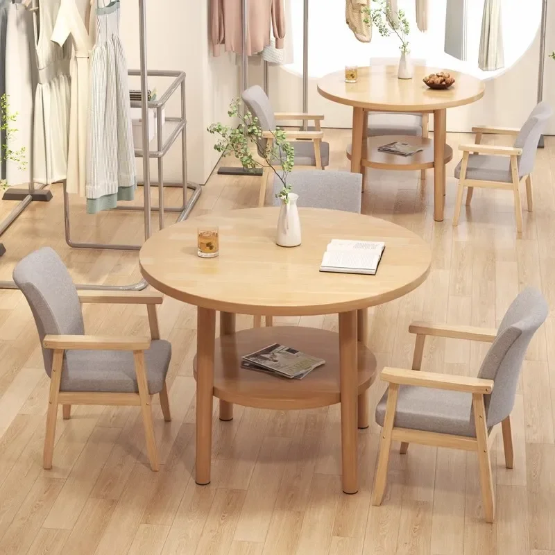 Home meeting small round table leisure reception negotiation table balcony simple coffee table commercial