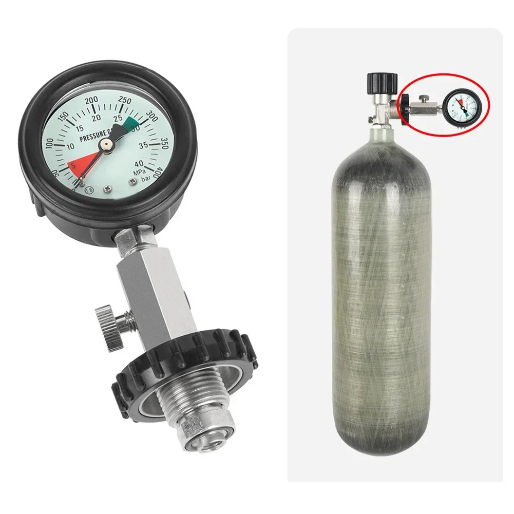 Diving Cylinder DIN Pressure Gauge Fire Cylinder Scuba Diving Back Fly Side Hanging Jacket Residual Pressure