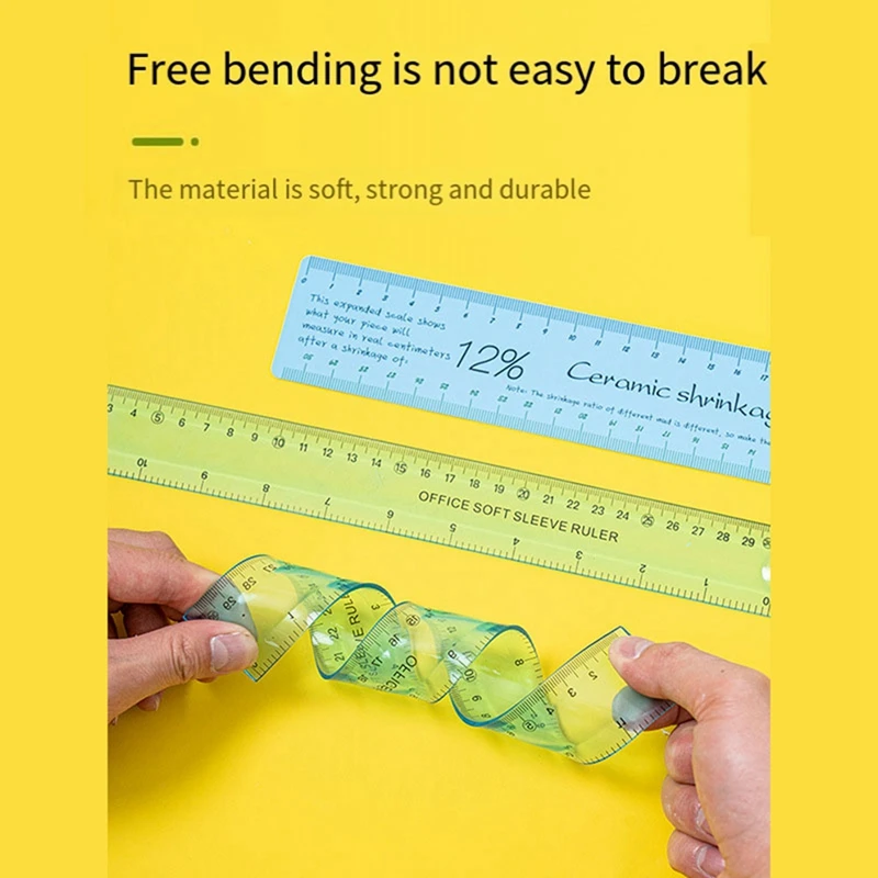 Набор керамических шкал для усадки, 2 шт., пластиковая мягкая линейка, зеркальная Керамическая форма, многофункциональный измеритель рисования, инструменты для керамики