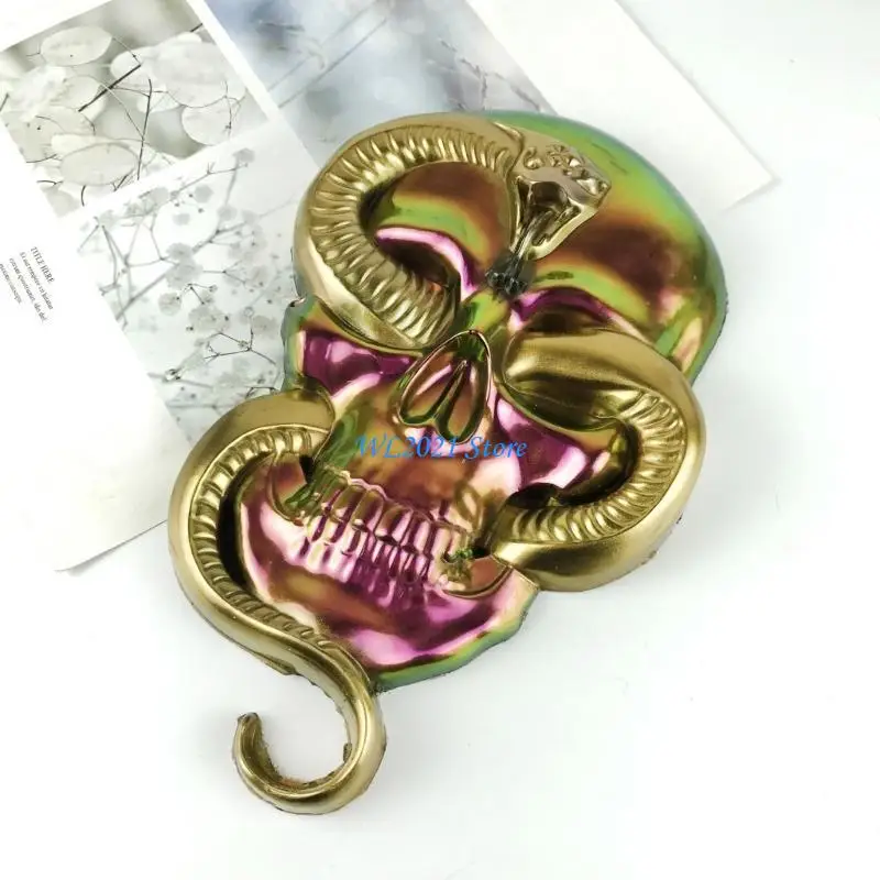 G5GC هالوين الجمجمة قالب من السيليكون الراتنج صب قوالب السيليكون لصنع عيد الميلاد ديكور المنزل زينة جمجمة الهالوين