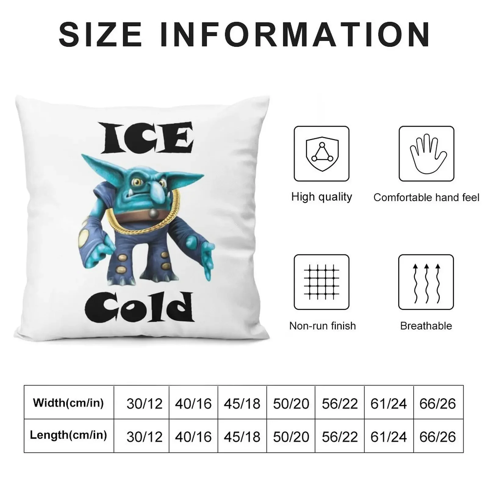 ice cold chill bill from skylanders Throw Pillow Cushions For Children Couch Pillows pillow pillowcase Custom Cushion pillow