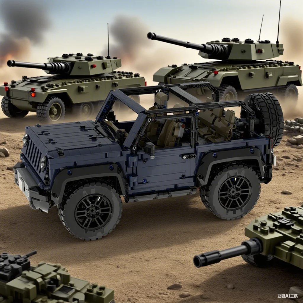 

2063 шт. MOC Jeep Wrangleres автомобиль DIY модель строительные блоки игрушки на день рождения подарок