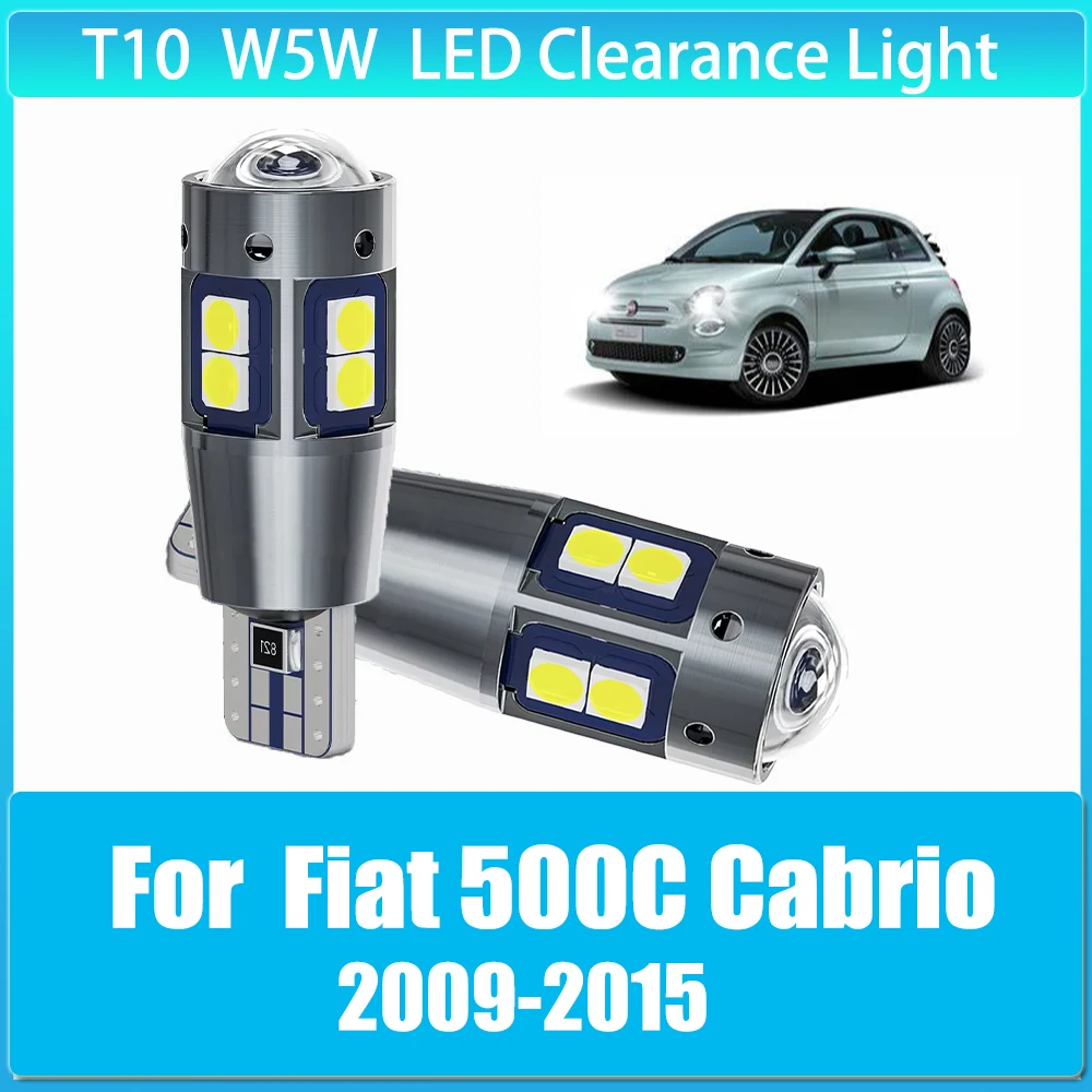 

2 x T10 W5W Clearance Lamp CANbus Width Light Bulb Super Bright for Fiat 500C Cabrio 2009 2010 2011 2012 2013 2014 2015