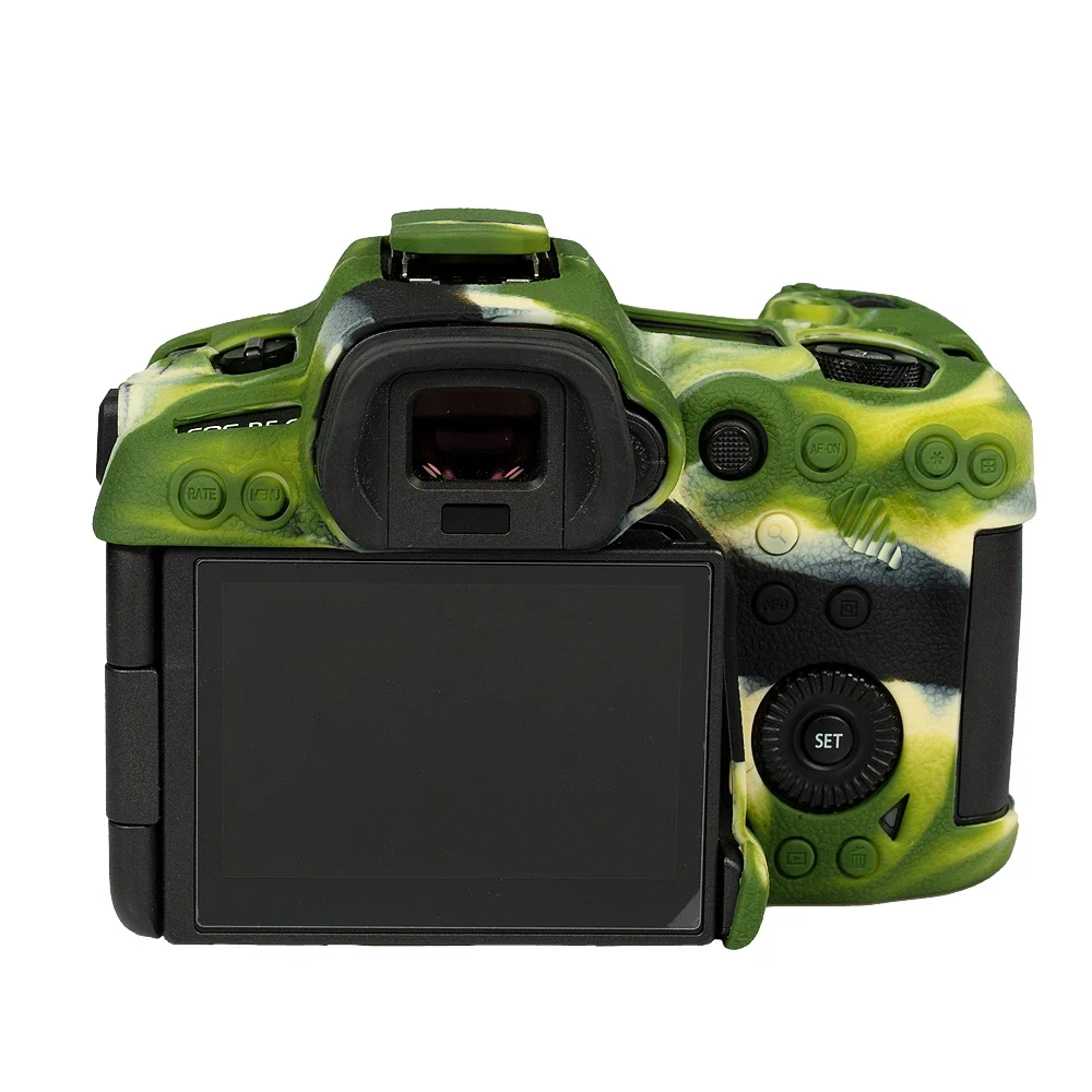 R5C Silicone Cover Rubber Silicone Camera Case Cover Skin for Canon R5C Black Red White Yellow Green