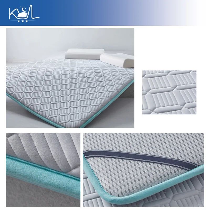 Latex Sponge Mattress Topper Pad, Soft Thick Bed Cushion for Single Dormitory, Household Tatami Mat with Breathable Cover