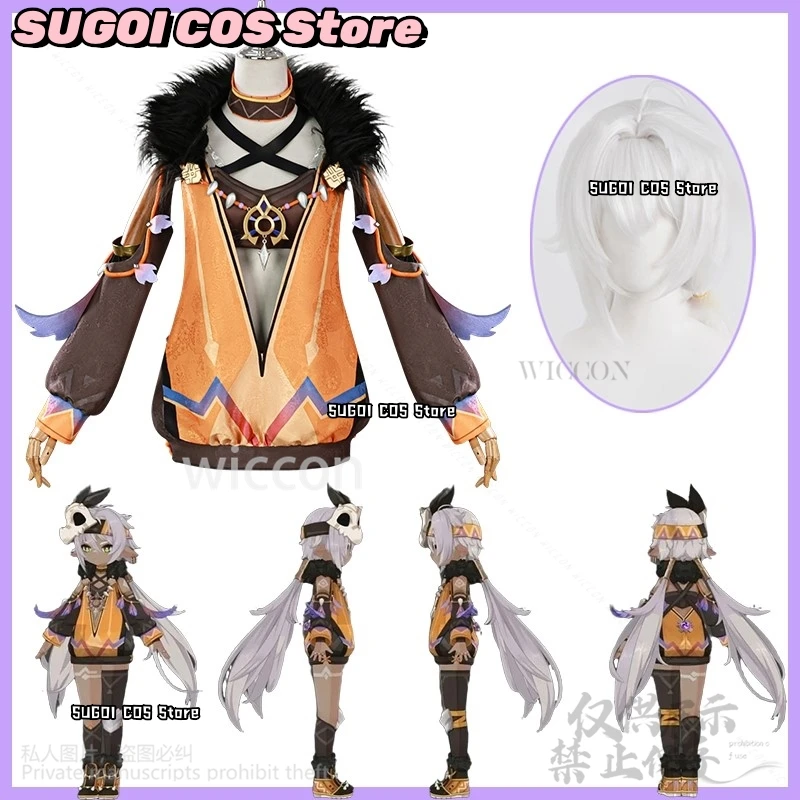 Iansan أنيمي لعبة Genshin تأثير تأثيري حلي معطف مثير ينغيرييس لوليتا فستان الباروكات جيراي كي هالوين عيد الميلاد مخصص