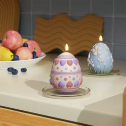 Nicole Easter Egg Silicone Molds for Candles DIY Egg Form for Candles Easter Home Decor Handmade Candle Making Supplies