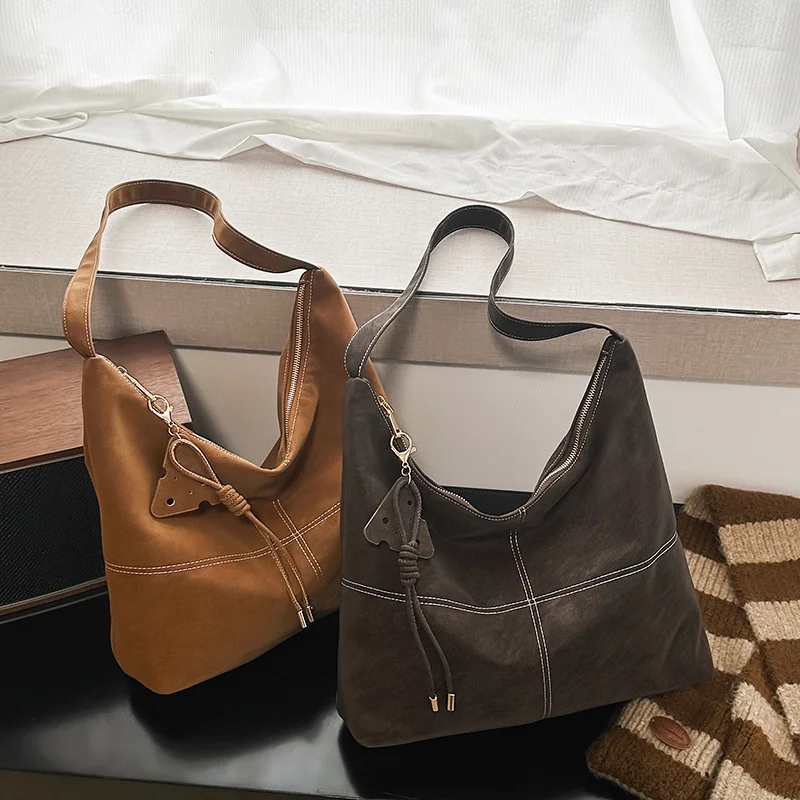 

Ретро-сумка кросс-боди женская, модная, простая, замшевая, для повседневного использования, осень-зима 2025, новая, на одно плечо