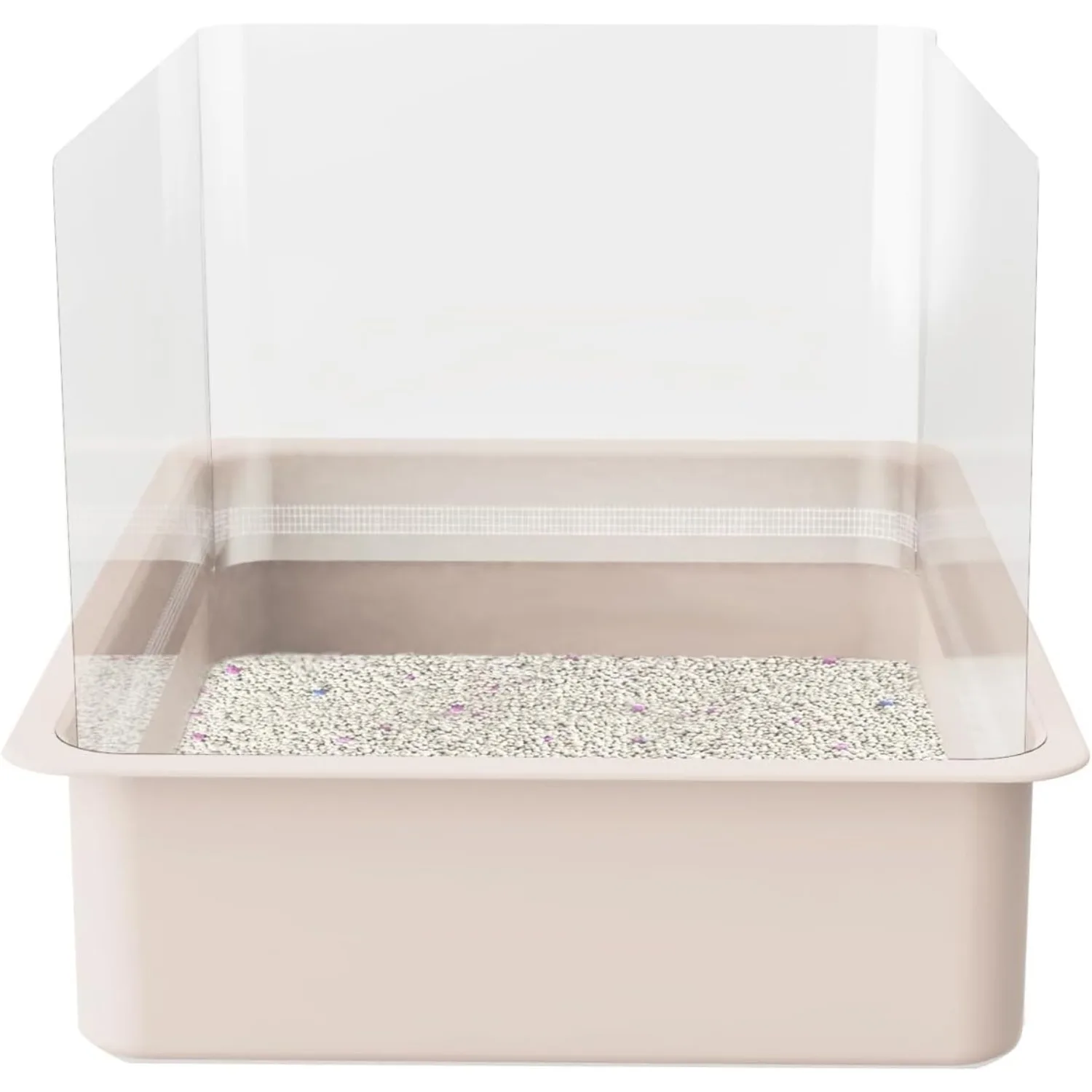 3er-Pack Katzenklo-Sichtschutz, Spritzschutz mit offener Oberseite, transparent, leicht zu reinigen