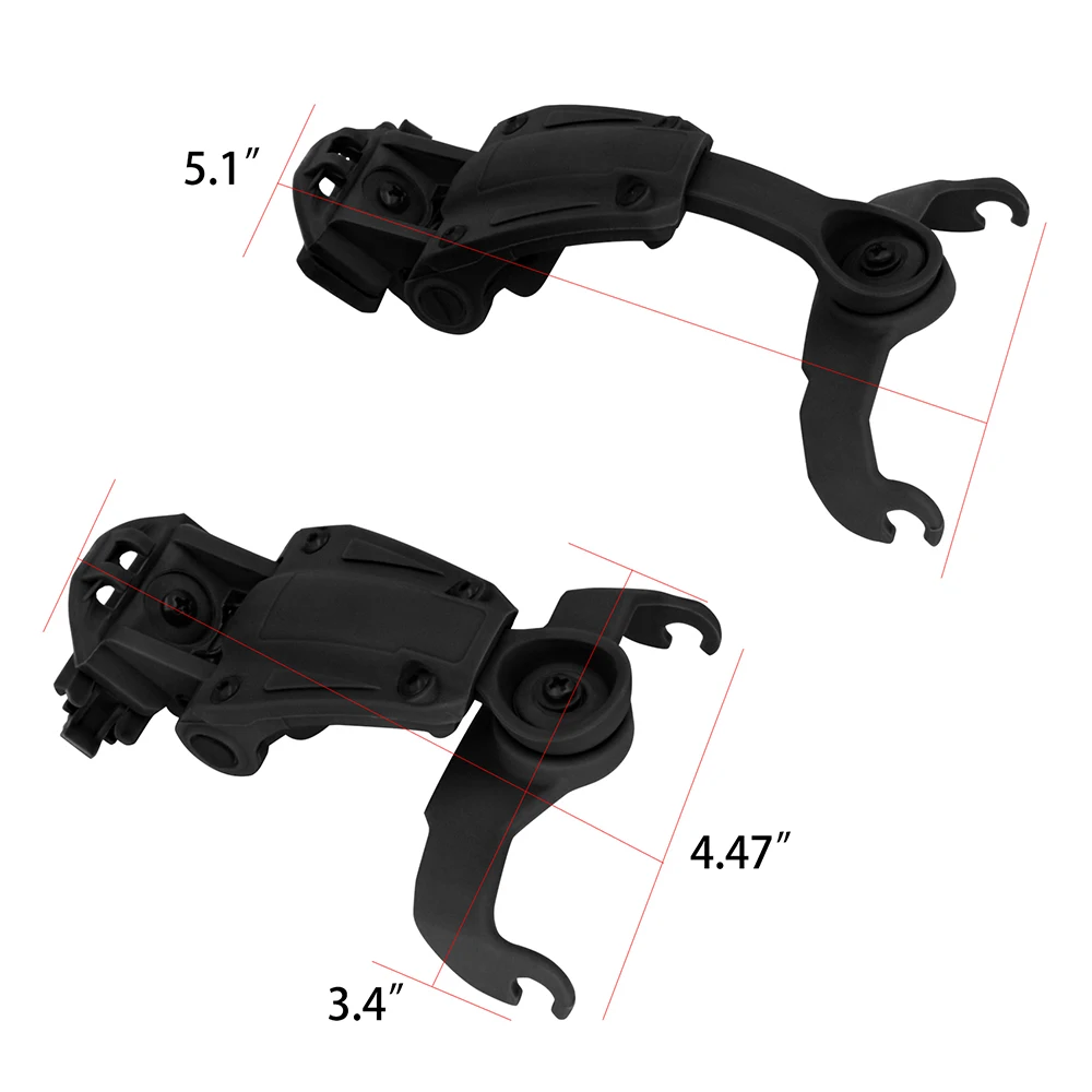 Tactical Headset Airsoft Headphone Tactical Helmet ARC Rail Adapter for Howard Leight Impact Sport Electronic Shooting Earmuffs