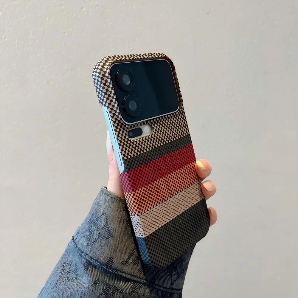 Coque de téléphone originale en Fiber de carbone givrée, Texture rayée, pour XiaoMi Mi 17 15T Pro Max, pour Magsafe, housse magnétique en Kevlar