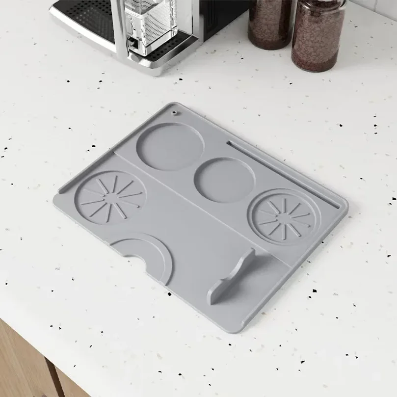 Coffee Tamping Mat Silicone Non Slip Holder Pad Coffee Press Cushion Tool Coffee Accessory Tamp Station Mat for Home And Cafe