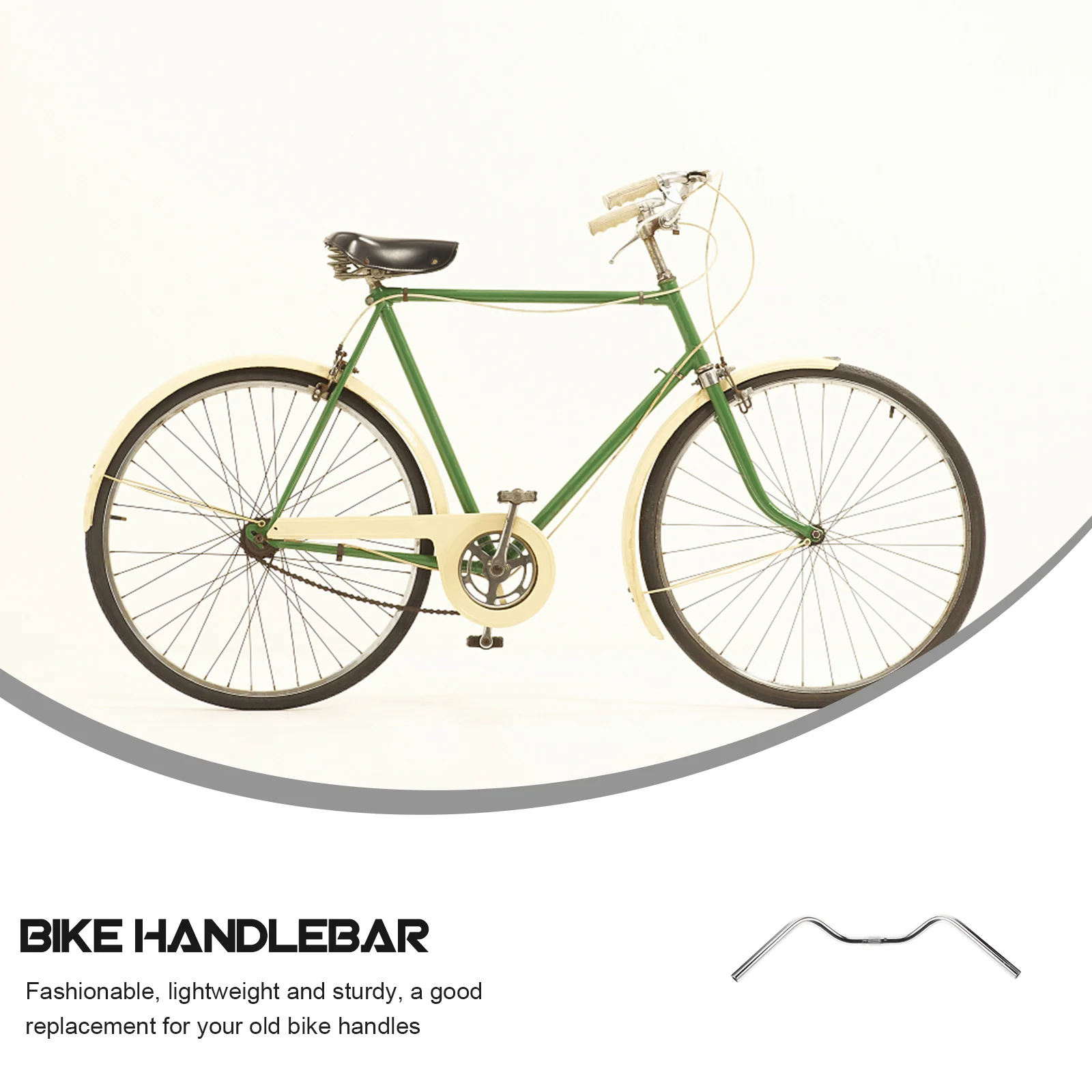 

BESPORTBLE Bike Handlebar Retro Cycling Metal Bar Water Resistant Wear Resistant 28mm Diameter