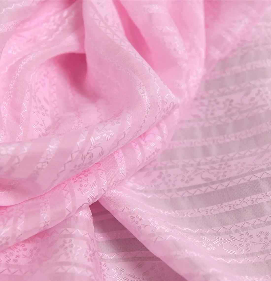 3m Txl Silk Satin Stripe Organza Fabric Heritage Jacquard Pattern Light Shadow Emerging Peach Island Designer Material