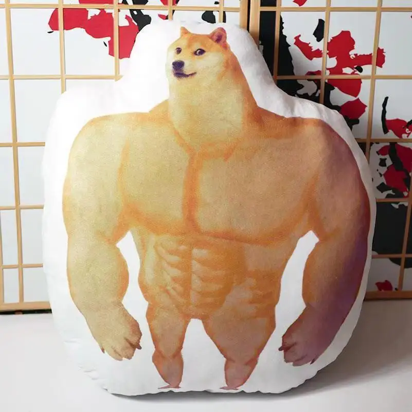 Cheems Confused Dog Plush pillow Muscle dog Double sided pillow cosplay Sofa cushions birthday present