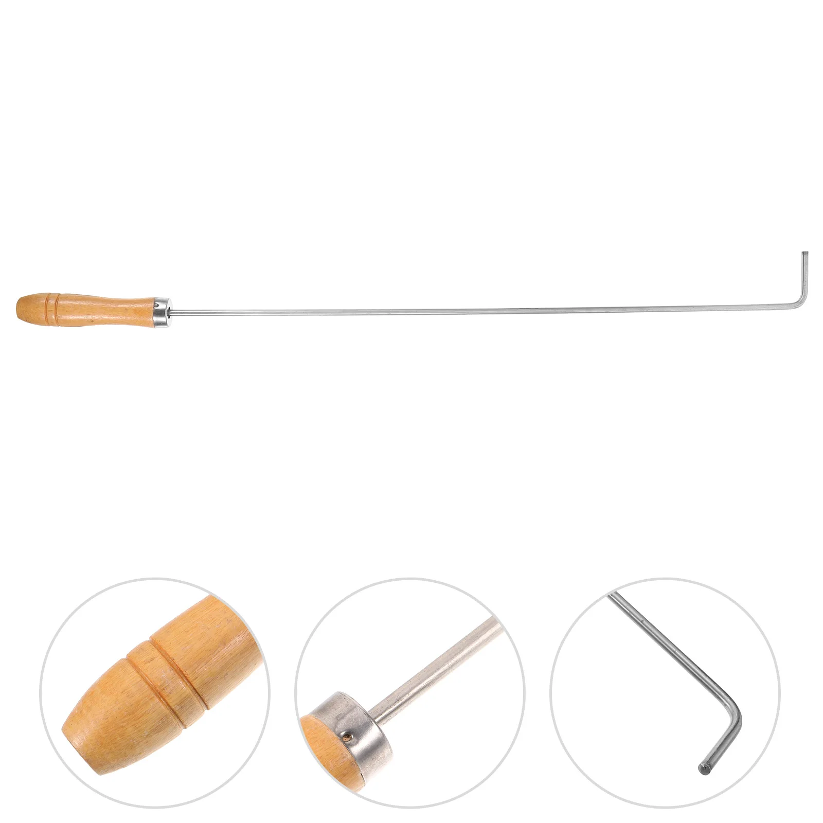 

Indoor Fireplace Hook Pit Tools for outside Multifunction Accessory Silver Fireplaces