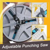 New Adjustable Hole Saw Woodworking Driller Cutter Triple Blade Design For Power Drill Cordless Screwdriver