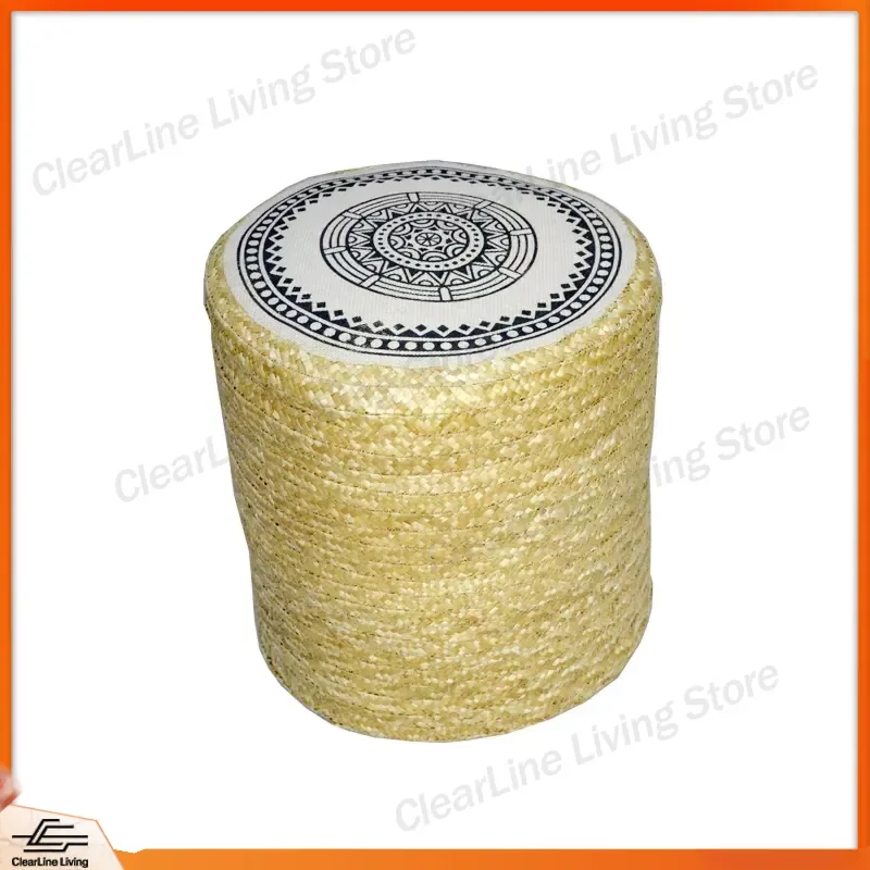 Country Style Straw Round Stool Simple Design Suitable for Family Use Sturdy and Durable Will Not Collapse Made in China