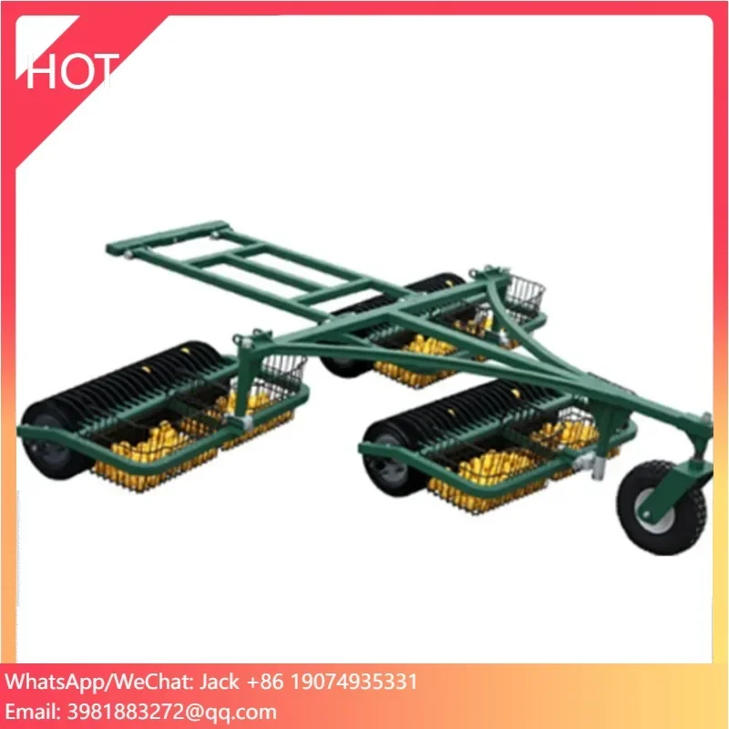 Konday Golf Course Equipment Golf Range Picker 3 Section Range Ball Pick Up Machine Golf Driving Range Equipment