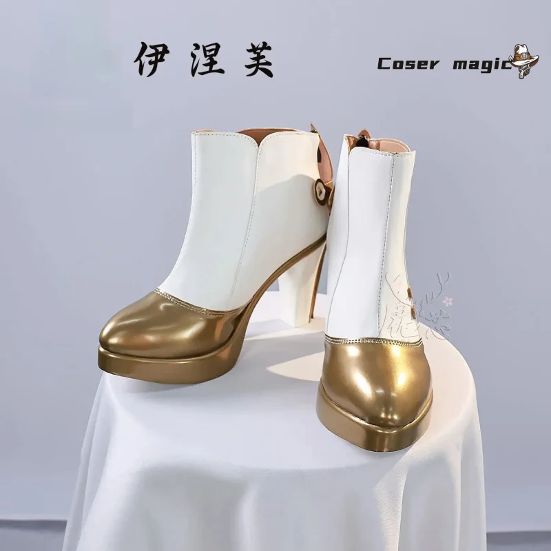 

Genshin Impact Ineffa Cosplay Shoes Anime Character Prop Halloween Carnival Party