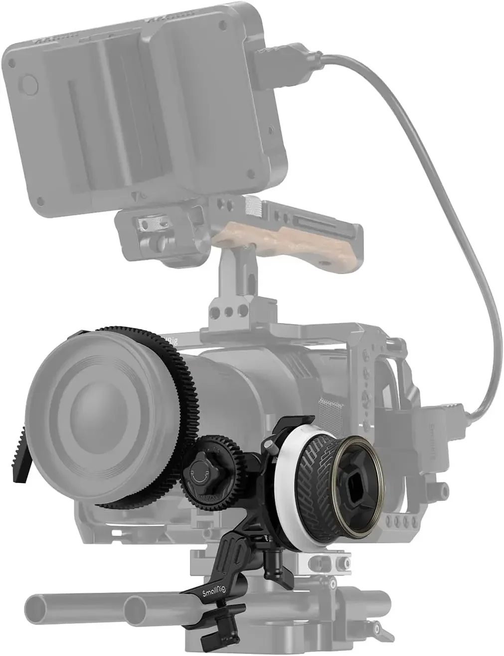 IN STOCK SmallRig Mini Follow Focus with A/B Stops & 15mm Rod Clamp and Snap-on Gear Ring Belt for DLSRs and Mirrorless Cameras
