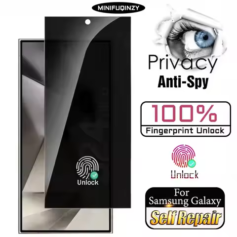 Unlock Self Repair Film For Samsung Galaxy S25 Ultra S24 Plus S23 S22 Privacy Screen Protector S20 S10 Note 20 10 S21 5G